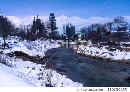 [Nagano Prefecture] Snowy Northern Alps/Hakuba Village Oide Park in winter 110259685