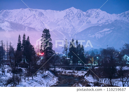 [Nagano Prefecture] Snowy Northern Alps/Hakuba Village Oide Park in winter 110259687