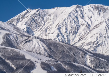 [Nagano Prefecture] Snowy Northern Alps/Hakuba Village in winter 110259766