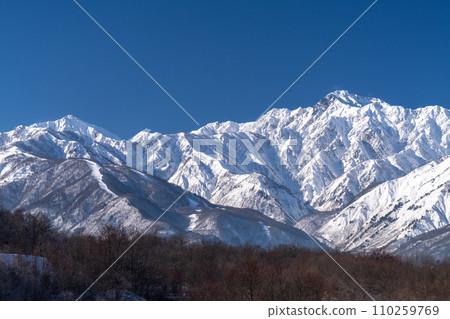 [長野縣] 冬天的北阿爾卑斯山/白馬村 110259769