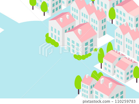 Isometric cityscape wallpaper 110259783