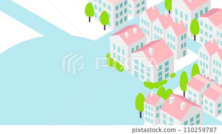 Isometric cityscape wallpaper 110259787