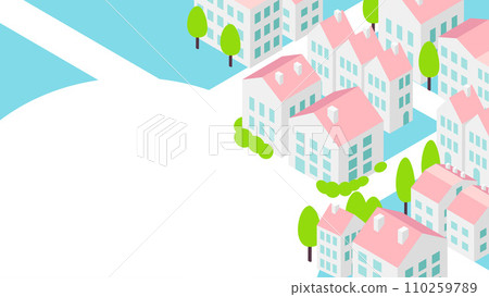 Isometric cityscape wallpaper 110259789