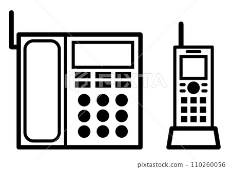 Illustration of a base unit and a slave unit in an office phone 110260056