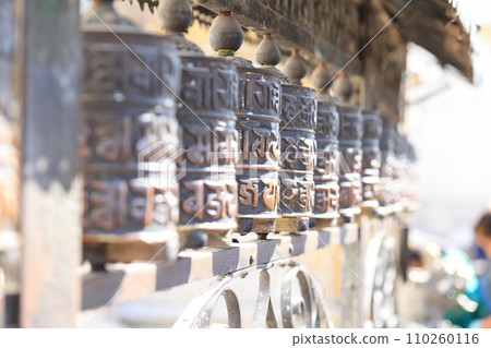 prayer wheel in swayambhunath stupa 110260116