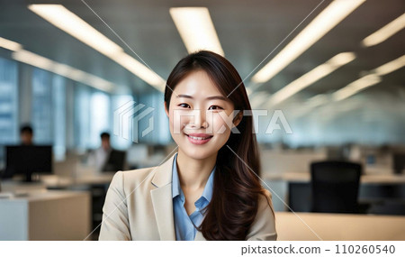 Friendly young smiling businesswoman. Office, buisness, teamwork concept 110260540