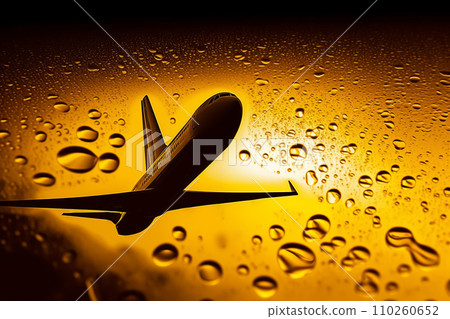 Airplane on Cooking Oil as petroleum. 110260652
