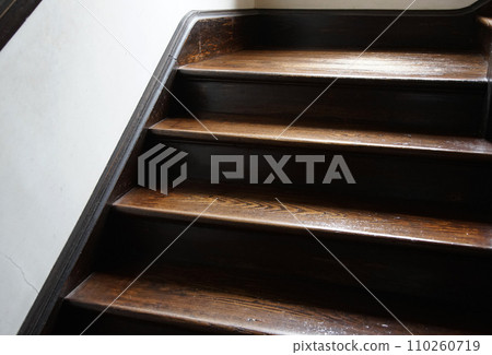 Old wooden stairs Old wooden stairs 110260719