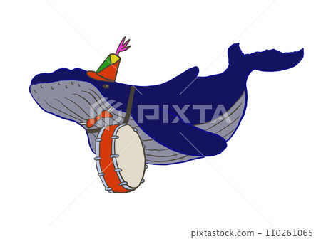 drum and whale drum and whale 110261065