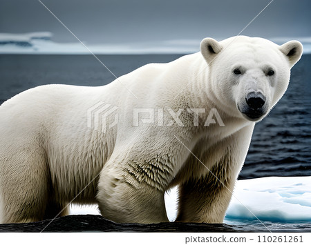 Detailed modern art POV of polar bear Detailed modern art POV of polar bear 110261261
