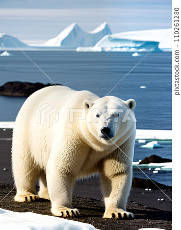 Polar bear long shot Antarctica fantasy detailed 110261280