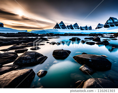 Detailed high quality depiction of sharp Antarctica. Detailed high quality depiction of sharp Antarctica. 110261303