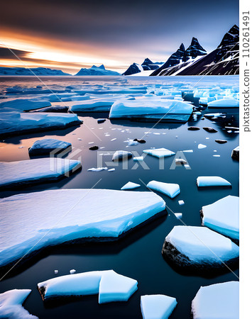 Antarctica: sharp focus highly detailed high quality. 110261491