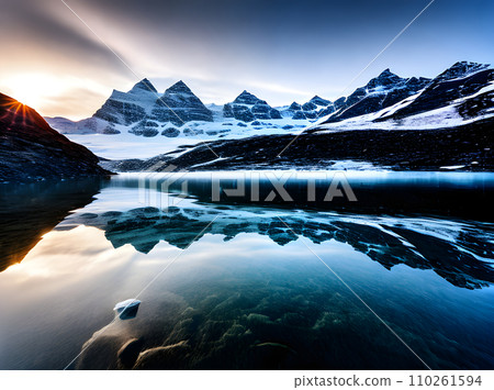 Detailed high quality depiction of sharp Antarctica. 110261594