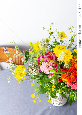 Summer bouquet of seasonal flowers Summer bouquet of seasonal flowers 110262172