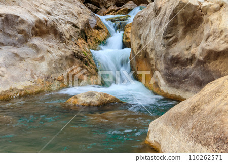 Small waterfall in Goynuk canyon in Antalya province, Turkey 110262571