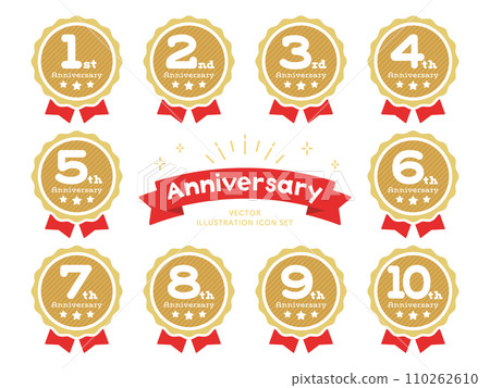 Anniversary icon set vector illustration 110262610