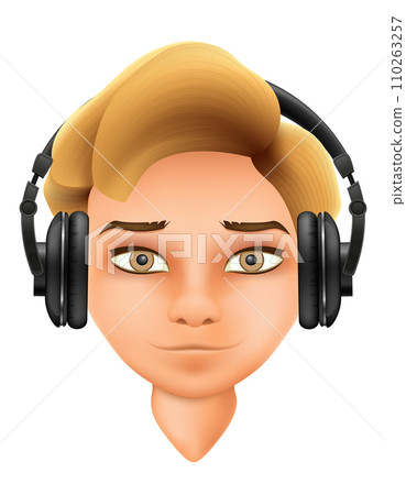 face young man with different hairstyles vector illustration 110263257