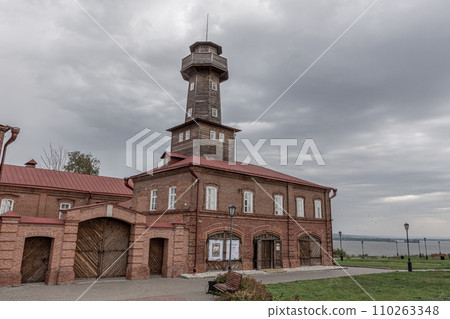 view of an art gallery, photo taken on a cloudy day 110263348