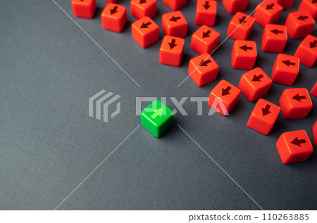 One against the crowd. One for against the majority. Change your opinion to the opposite. Achieve more with little effort. Quality over quantity. Hit the weak spot. Do not be afraid, no retreat. 110263885