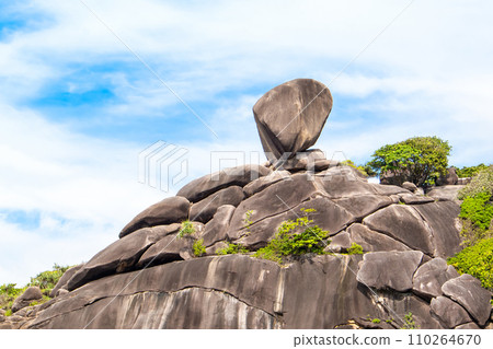 A rock in the Similan Islands, Thailand A rock in the Similan Islands, Thailand 110264670