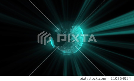 Blue particle Earth Blue particle Earth 110264934