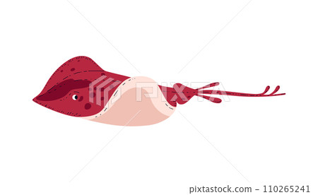 Deep sea stingray fish side view. Deep sea stingray fish side view. 110265241