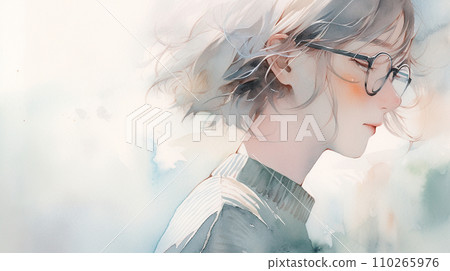 Beautiful women's profile 110265976