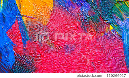 Abstract oil painting close-up 110266017