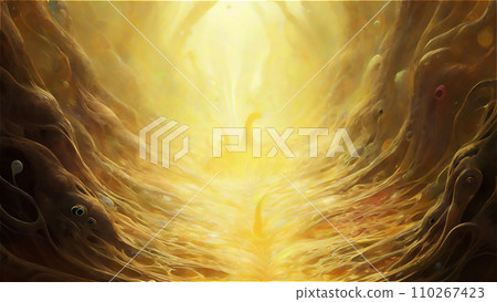 Another world landscape with unknown creatures AI image 110267423