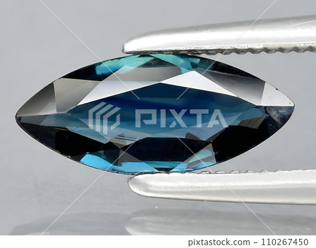 natural blue sapphire gem on the background natural blue sapphire gem on the background 110267450