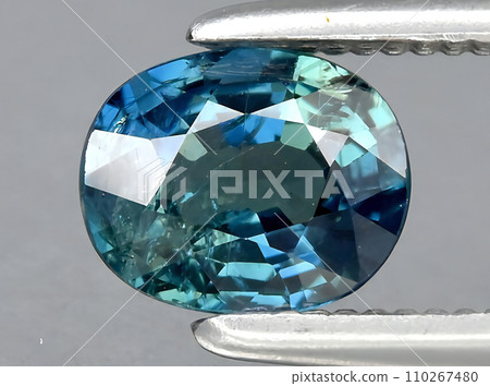 natural blue sapphire gem on the background natural blue sapphire gem on the background 110267480