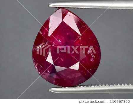 natural red ruby gem on the background natural red ruby gem on the background 110267500