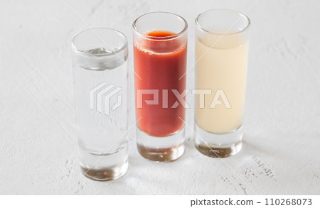 Shots of Bandera Cocktail 110268073