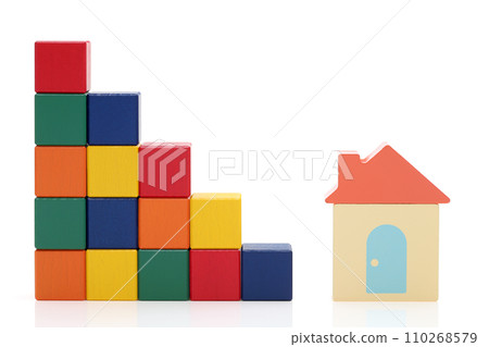 building blocks and toy house building blocks and toy house 110268579