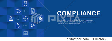 Compliance Web Header Banner with Approval and... - Stock Illustration ...