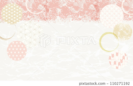 Cherry blossoms spring Japanese pattern background illustration Cherry blossoms spring Japanese pattern background illustration 110271192