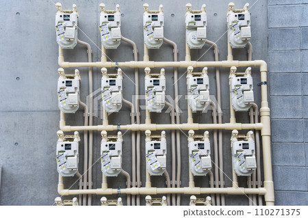 Gas meter of apartment house 110271375