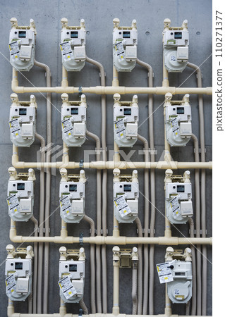 Gas meter of apartment house 110271377