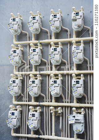 Gas meter of apartment house 110271380