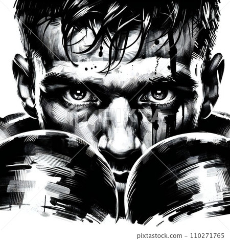 Front facing boxers - monochrome 110271765