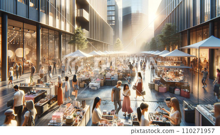 城市裡熱鬧的跳蚤市場 城市裡熱鬧的跳蚤市場 110271957