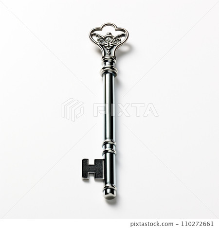 Realistic modern simple key on white background , AI generated 110272661
