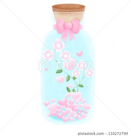Glass jar, heart, flower, Valentine's Day gift Glass jar, heart, flower, Valentine's Day gift 110272799