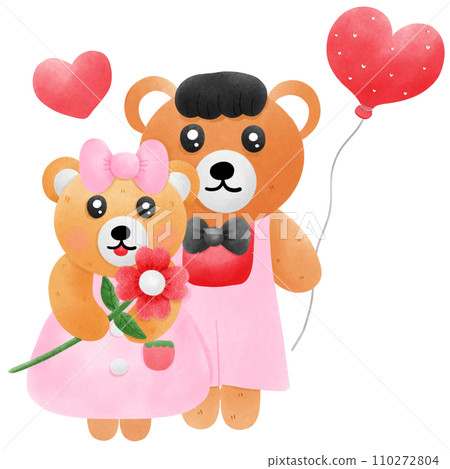 Bear with transparent ball Bear has love Bear with transparent ball Bear has love 110272804