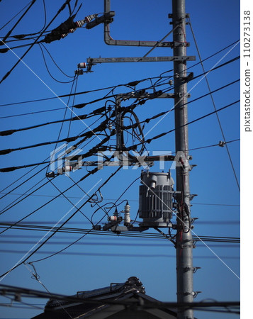 Telegraph pole and transmission line 110273138