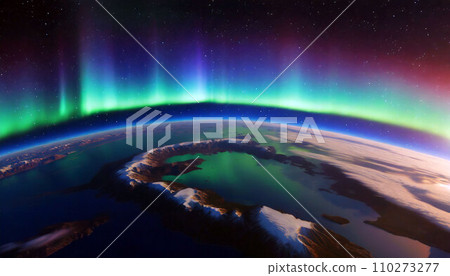 從太空看到的極光影像 從太空看到的極光影像 110273277