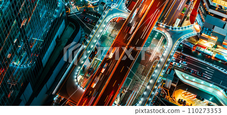 Aerial View of Shibuya, Tokyo, Japan 110273353