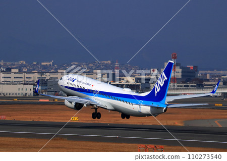 Osaka International Airport ANA Airplane Takeoff Ready Sky Park Osaka International Airport ANA Airplane Takeoff Ready Sky Park 110273540