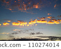 橙色夕陽雲 110274014